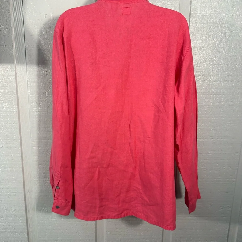 Lino by Chicos Women’s Pink Long Sleeve Button Down Top Size 2 (Large) EUC - Picture 6 of 8